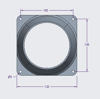 Heat Management Fan Shroud for ASIC Miner Fan Duct 120mm to 4 Inch Hose Compatible with Antminer S19 T19 S17 T17